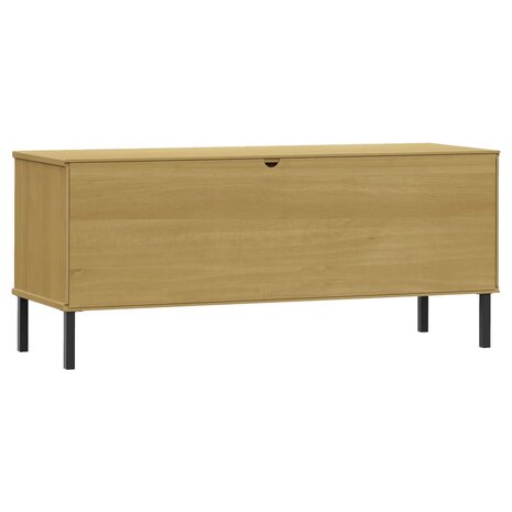 Schoenenrek met metalen poten OSLO 106x35x45cm grenenhout bruin 6