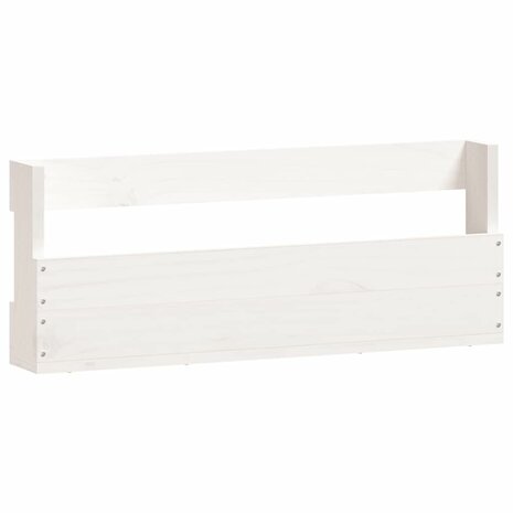 Schoenenrekken 2 st 59x9x23 cm massief grenenhout wit 5