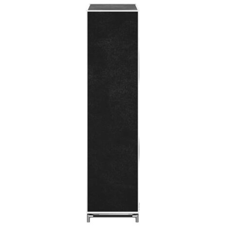 Schoenenkast met hoes 58x28x106 stof zwart 5