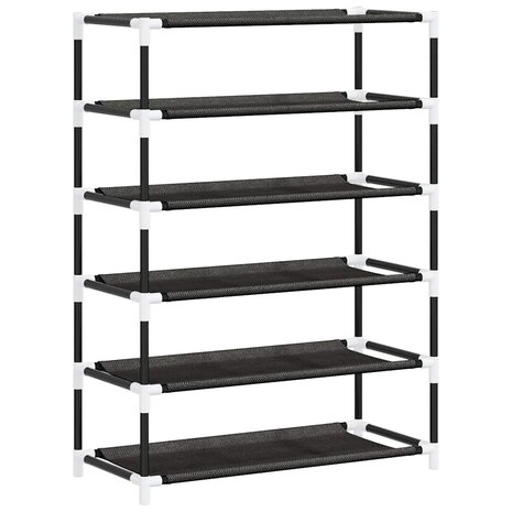 Schoenenkast 60x30x90 cm stof zwart 5