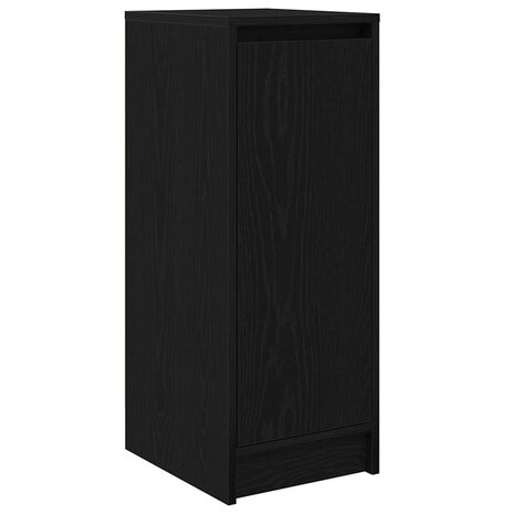 Schoenenkast 29,5x34x76 cm spaanplaat zwart eikenkleurig 2