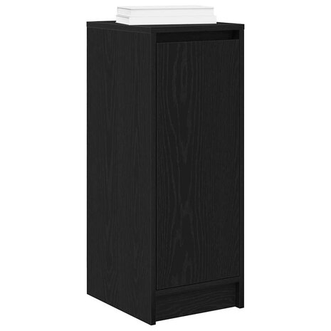 Schoenenkast 29,5x34x76 cm spaanplaat zwart eikenkleurig 4