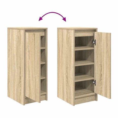 Schoenenkast 29,5x34x76 cm bewerkt hout sonoma eikenkleurig 9