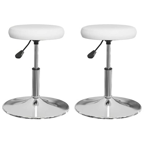 Eetkamerstoelen 2 st kunstleer wit 2