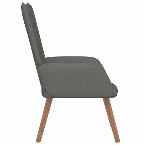 Relaxstoel fluweel donkergrijs 4