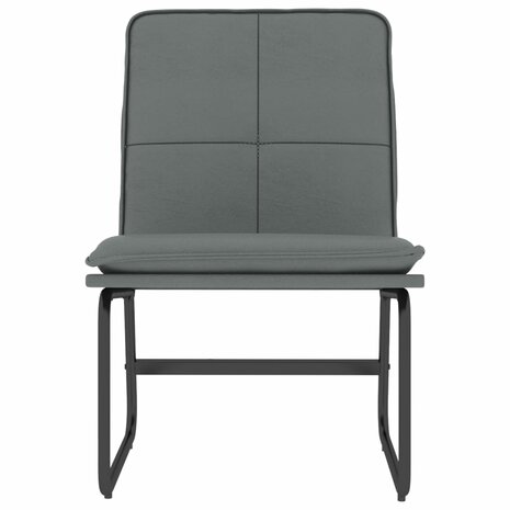 Loungestoel 54x75x76 cm kunstleer grijs 3