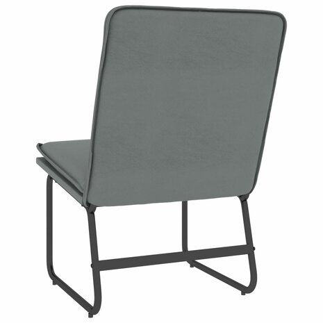 Loungestoel 54x75x76 cm kunstleer grijs 5