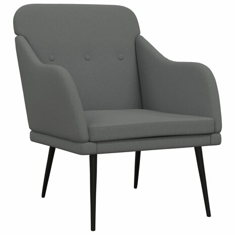 Fauteuil 63x76x80 cm stof donkergrijs 2