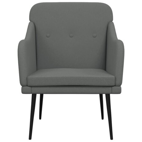 Fauteuil 63x76x80 cm stof donkergrijs 3