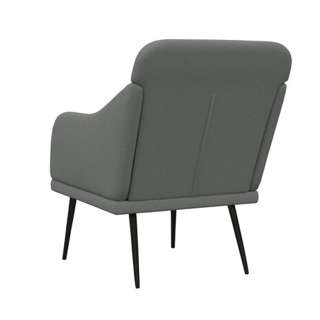 Fauteuil 63x76x80 cm stof donkergrijs 5