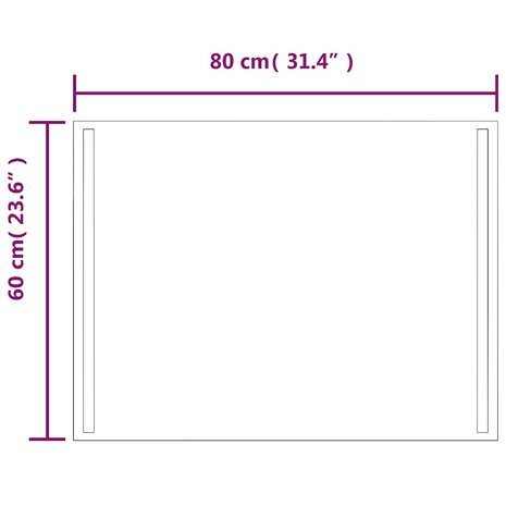 Badkamerspiegel LED 80x60 cm 5