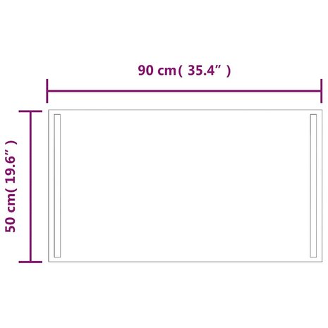 Badkamerspiegel LED 90x50 cm 5