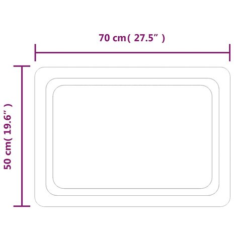 Badkamerspiegel LED 70x50 cm 5