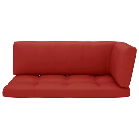 Tweezitsbank pallet met kussens wit ge&iuml;mpregneerd grenenhout 5