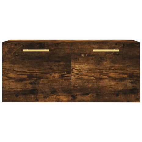 Wandkast 80x36,5x35 cm bewerkt hout gerookt eikenkleurig 3