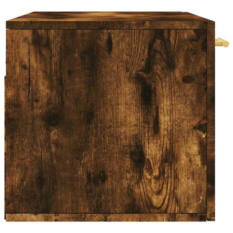 Wandkast 80x36,5x35 cm bewerkt hout gerookt eikenkleurig 6