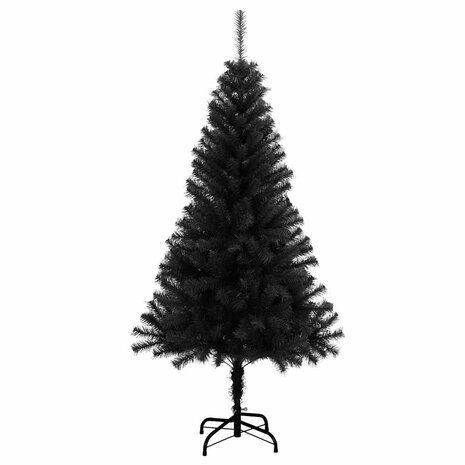 Kunstkerstboom met standaard 120 cm PVC zwart 3