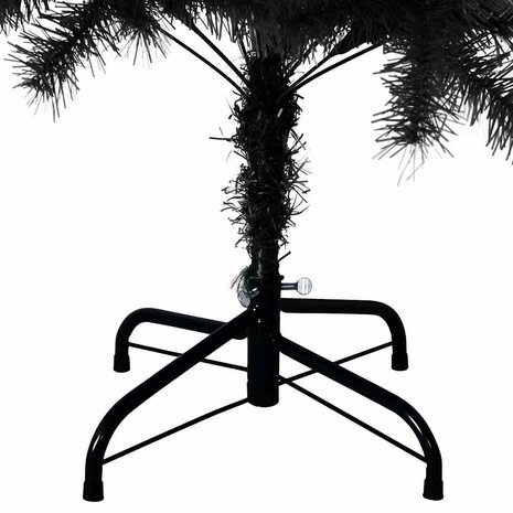 Kunstkerstboom met standaard 120 cm PVC zwart 6
