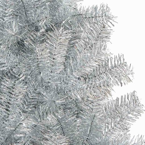 Kunstkerstboom met standaard 120 cm PET zilverkleurig 4