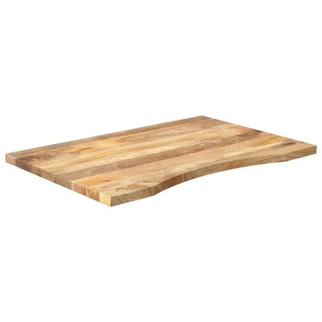Bureaublad met ronding 90x60x2,5 cm massief ruw mangohout 2