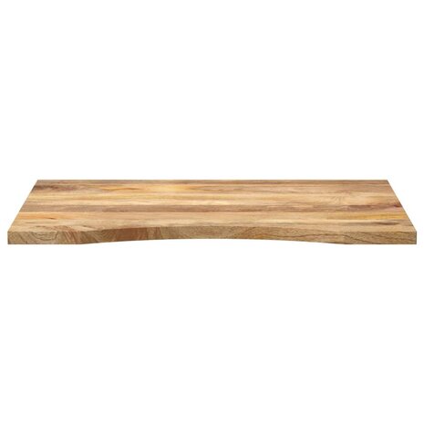 Bureaublad met ronding 90x60x2,5 cm massief ruw mangohout 3