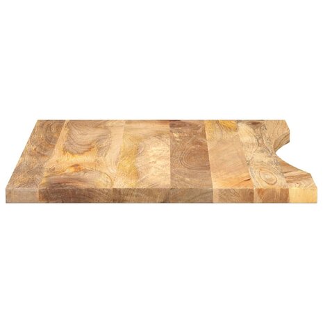 Bureaublad met ronding 90x60x2,5 cm massief ruw mangohout 4