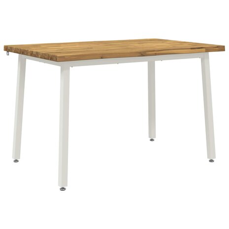 Live Edge Eettafel 90 x 55 x 75 cm Massief Acaciahout Wit 2
