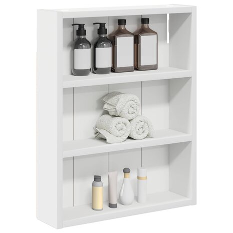 Badkamerwandkast Wit 40 x 10 x 50 cm Geconstrueerd hout 3