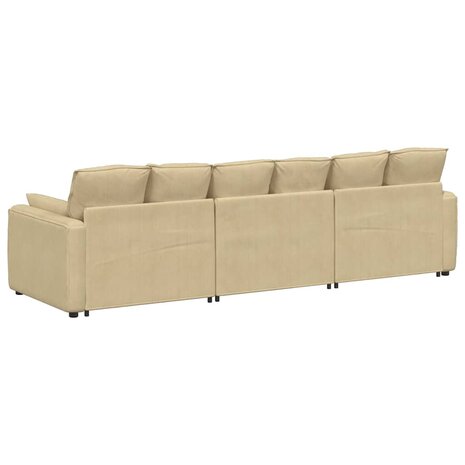Modulaire bank met kussens grijsgroen 6