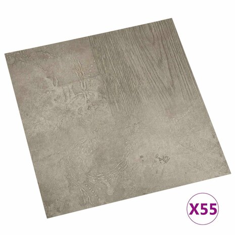 Vloerplanken Donkerbruin en Grijs 5,11 m&sup2; 55 st PVC 2