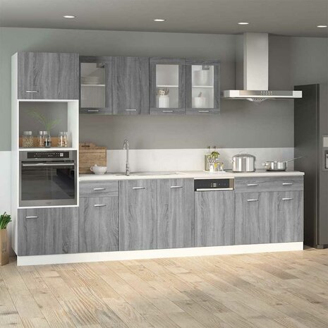 Onderkast met lade Lyon 40x46x81,5 cm bewerkt hout grijs sonoma 3