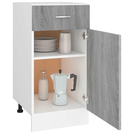 Onderkast met lade Lyon 40x46x81,5 cm bewerkt hout grijs sonoma 4