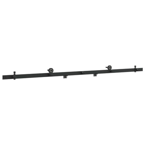 Schuifdeurbeslagset 200 cm Staal Zwart 4