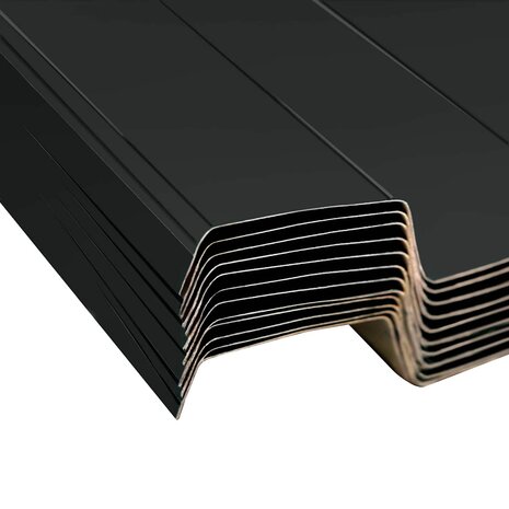 Dakpaneel 12 st Antraciet 129 x 45 cm Gegalvaniseerd staal 3