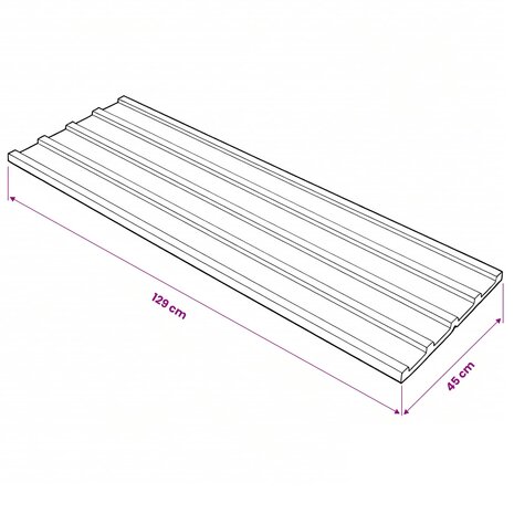 Dakpaneel 12 st Antraciet 129 x 45 cm Gegalvaniseerd staal 4