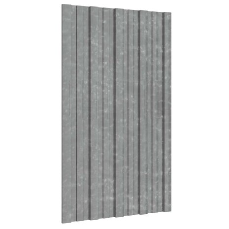 Dakpaneel 12 st zilver 80 x 45 cm Verzinkt staal 1