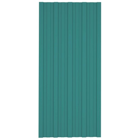 Dakpaneel 12 st Groen 100 x 45 cm Verzinkt staal 2