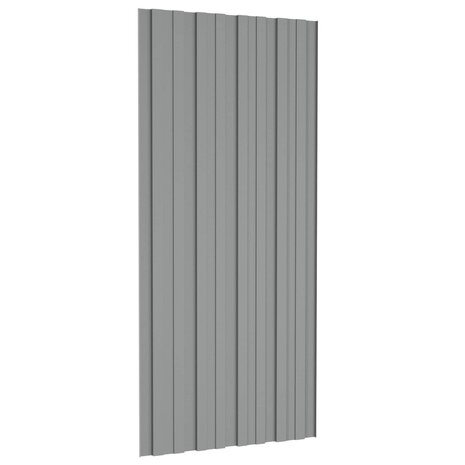 Dakpaneel 12 st Grijs 100 x 45 cm Verzinkt staal 4