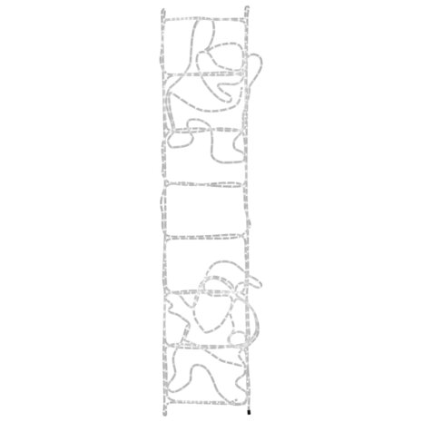 Kerstfiguur kerstman op ladder opvouwbaar 552 LED's 50x200 cm 5