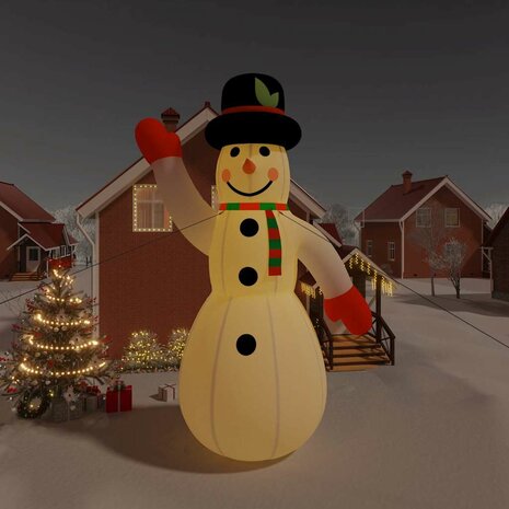 Sneeuwpop opblaasbaar met LED's 805 cm 1