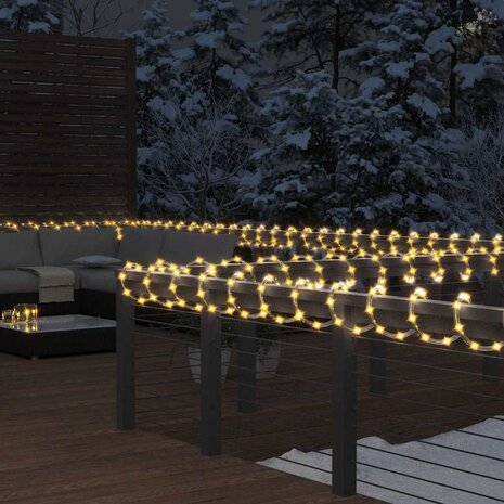 Lichtslinger met 240 LED's warmwit 10 m PVC 1