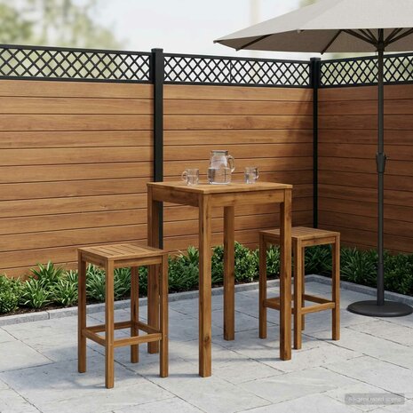 Tuin Bartafel Naturel 60 x 60,5 x 105 cm Massief Acaciahout 1