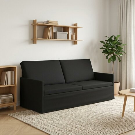 3-Zitsbank Zwart 190 x 81 x 82 cm Stof 1
