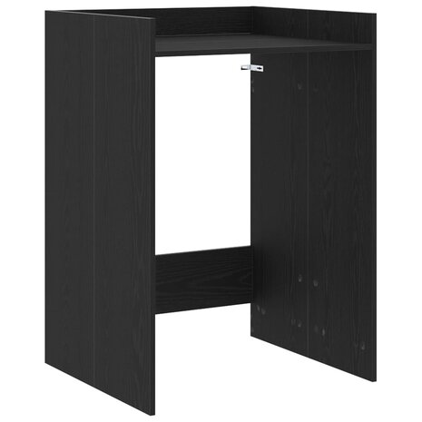 Wasmachinekast Zwart Eiken 67,5 x 62 x 97 cm Bewerkt hout 2