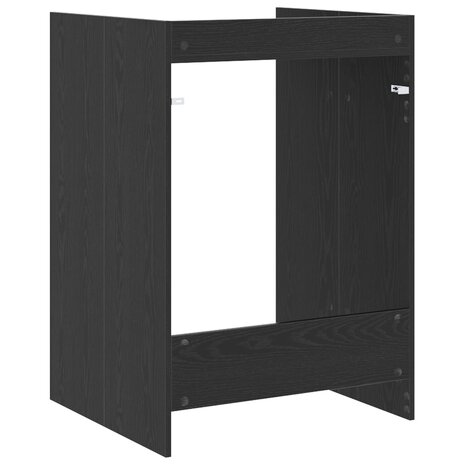 Wasmachinekast Zwart Eiken 67,5 x 62 x 97 cm Bewerkt hout 7