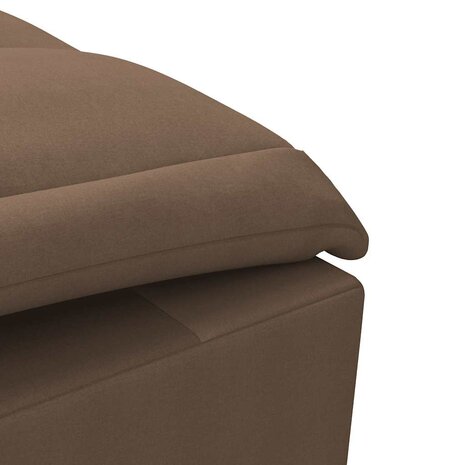 Massage chaise longue met bolster stof bruin 7
