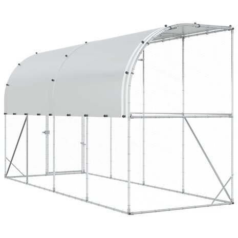 Kippenhok Tegen de Muur zilver 600 x 150 x 215 cm 6