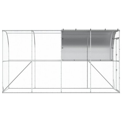Kippenhok Tegen de Muur zilver 400 x 100 x 215 cm 5