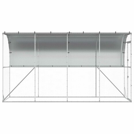 Kippenhok Tegen de Muur zilver 600 x 150 x 215 cm 5