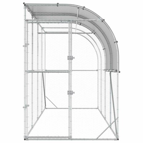 Kippenhok Tegen de Muur zilver 400 x 150 x 215 cm 4